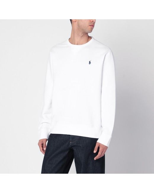 Polo Ralph Lauren Weißes Sweatshirt Aus Baumwollmischung Mit Logo in White für Herren