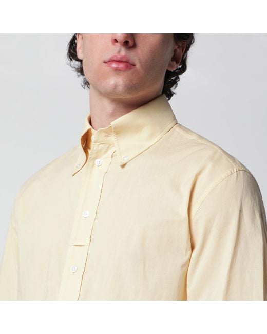 Lemaire Natural Light Short-Sleeve Wool Shirt for men