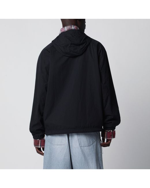 Balenciaga Black Technical Hooded Track Jacket for men