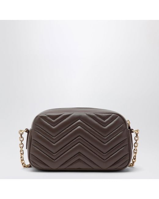 Gucci Brown Small Gg Marmont Camera Bag
