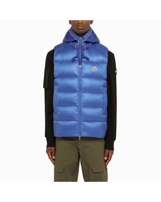Moncler Luiro Electric Blue Waistcoat Down Jacket for Men Lyst UK