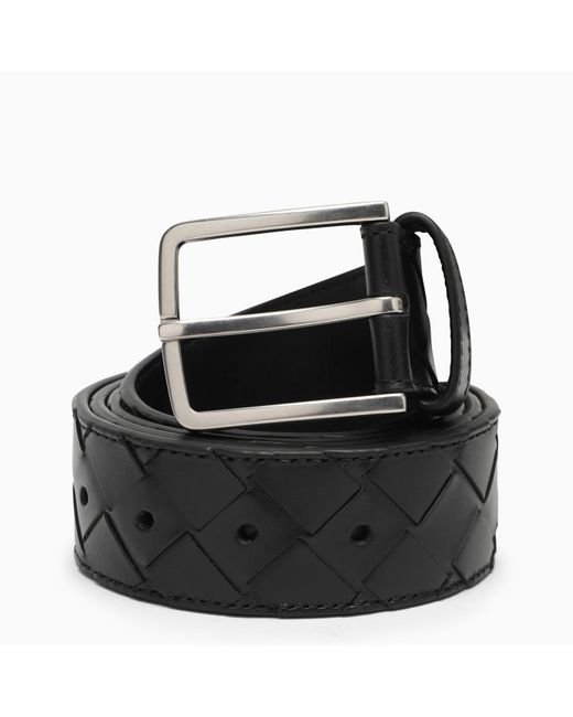 Bottega Veneta Black Inrecciato Belt for men