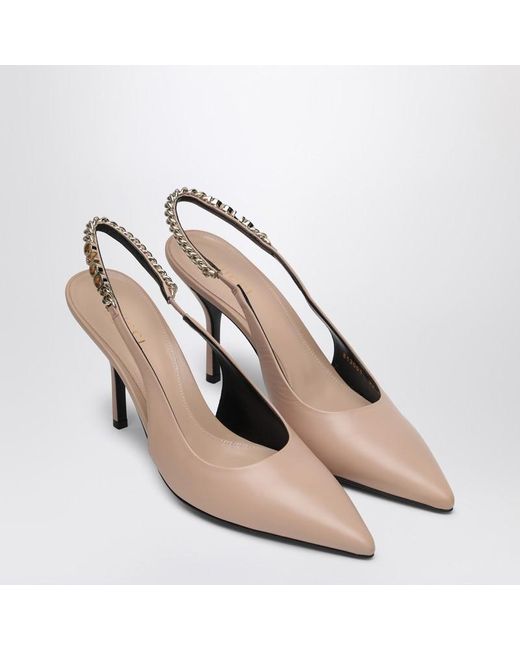 Escarpins Slingback Signorina Rose Clair Gucci en coloris Metallic