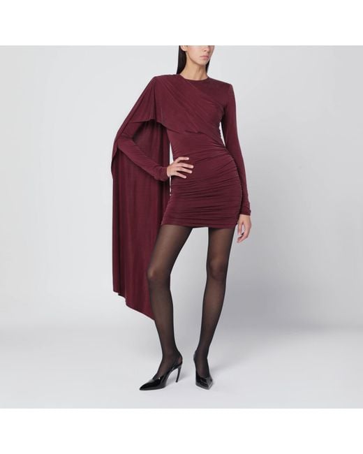 ANDAMANE Red Xenia Rouge Noir Mini Dress