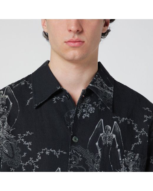 Our Legacy Black Death Paisley Print Shirt for men