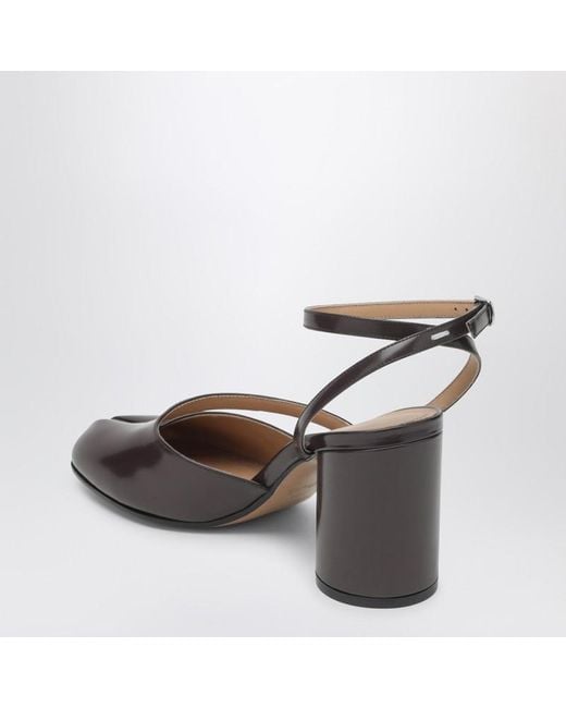 Sandales Tabi En Cuir Brossé Maison Margiela en coloris Brown