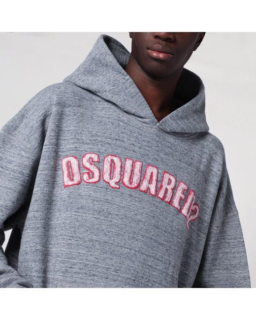 DSquared² Gray Cotton Sweatshirt With Logo for men