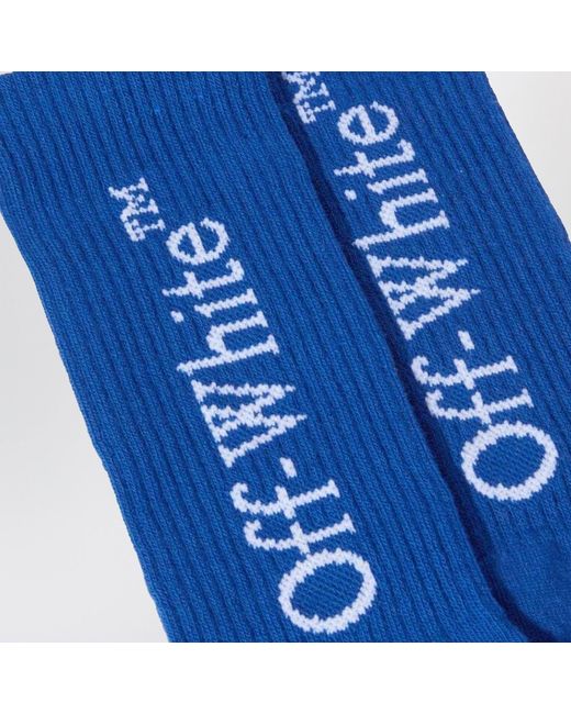 Off-White c/o Virgil Abloh Blue Socks With Logo for men