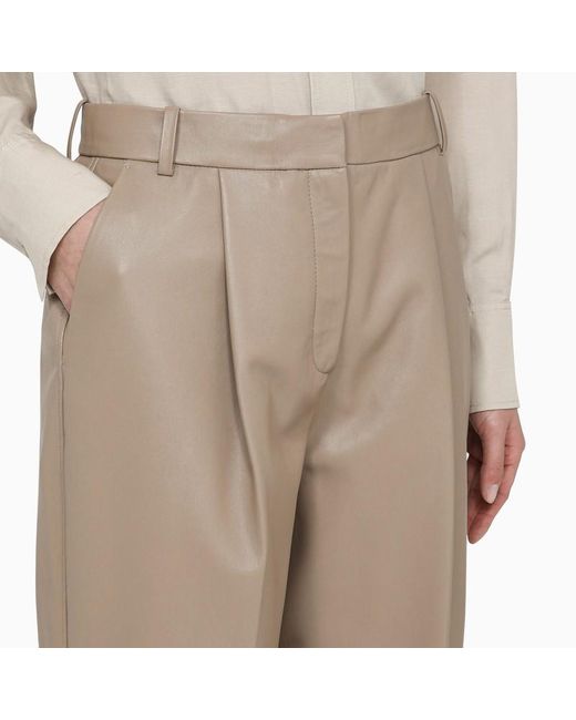 Pantalone beige in similpelle di Calvin Klein in Natural