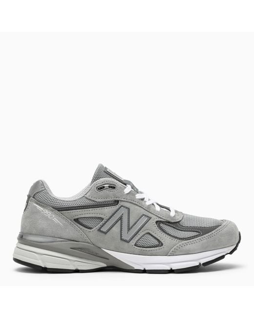New Balance Gray Low Made In Usa 990v4 Trainer for men