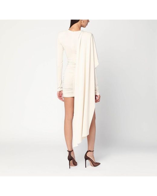 ANDAMANE Natural Xenia Elfenbein Mini-Kleid
