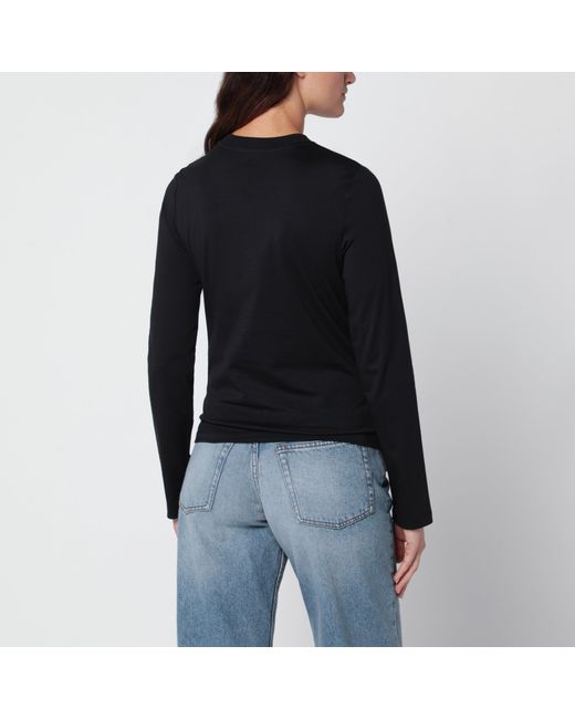 AMI Black Ami De Caur Cotton T-Shirt