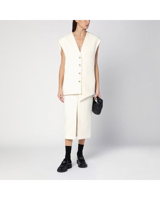 Margaux Lonnberg White Jagger Midi Skirt