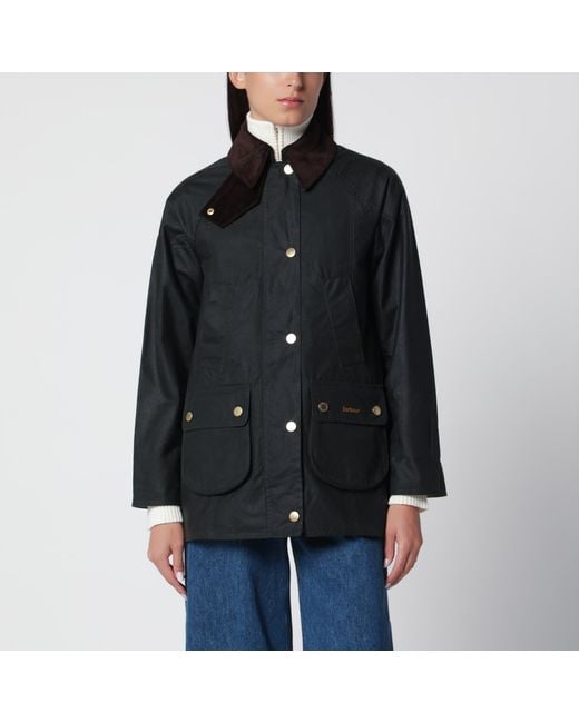 Barbour Black Modern Beadnell Waxed Jacket