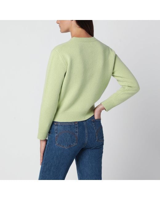 A.P.C. Green Crew-Neck Sweater Lime