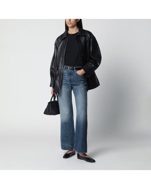Arma Black Maeve Leather Drawstring Jacket