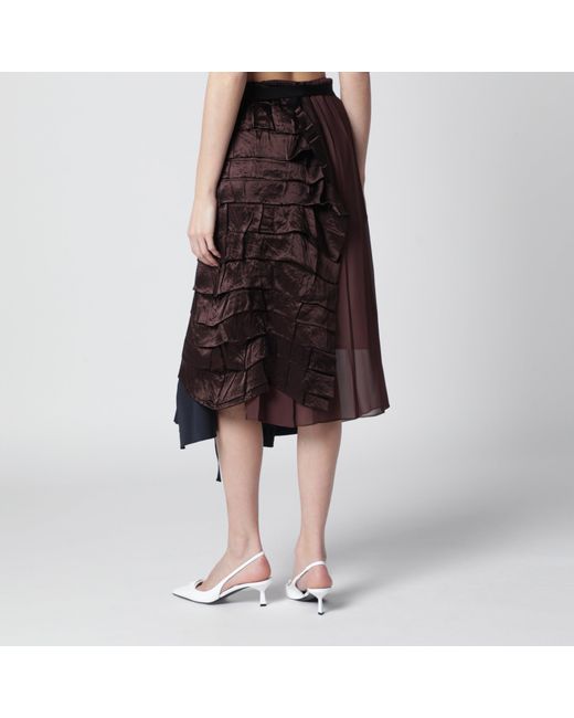Prada Black Patchwork-Rock Aus Faille