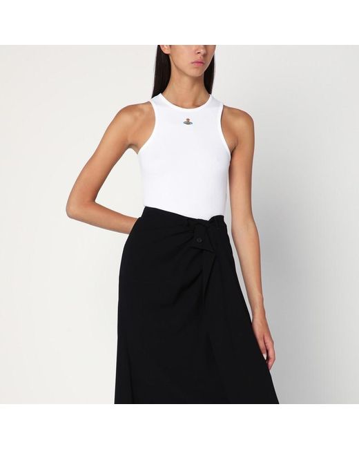Vivienne Westwood Black Tank Top With Orb Logo