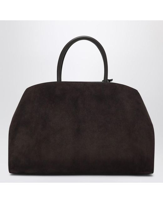 Borsa a spalla hug soft l in suede di Ferragamo in Black