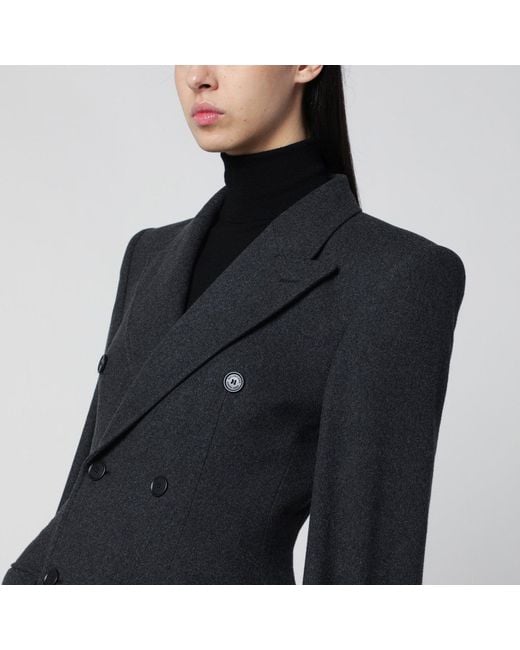 Balenciaga Black Double-Breasted Cashmere Jacket