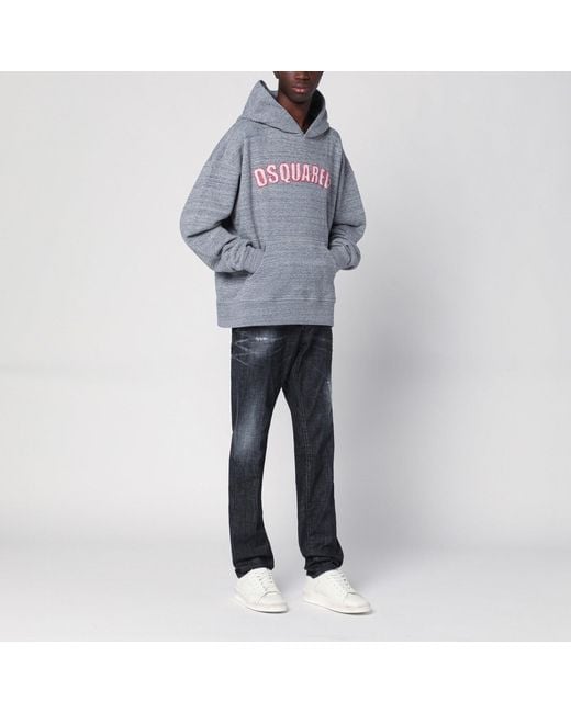 DSquared² Gray Cotton Sweatshirt With Logo for men