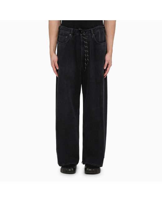 Balenciaga Black Dark Denim Oversized baggy Jeans for men