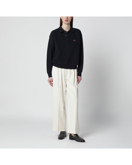 DUNST White Ivory Double-Pleat Trousers