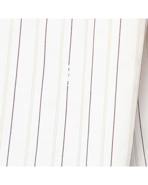 Chemise Cassandre Blanche À Rayures En Coton Saint Laurent pour homme en coloris White