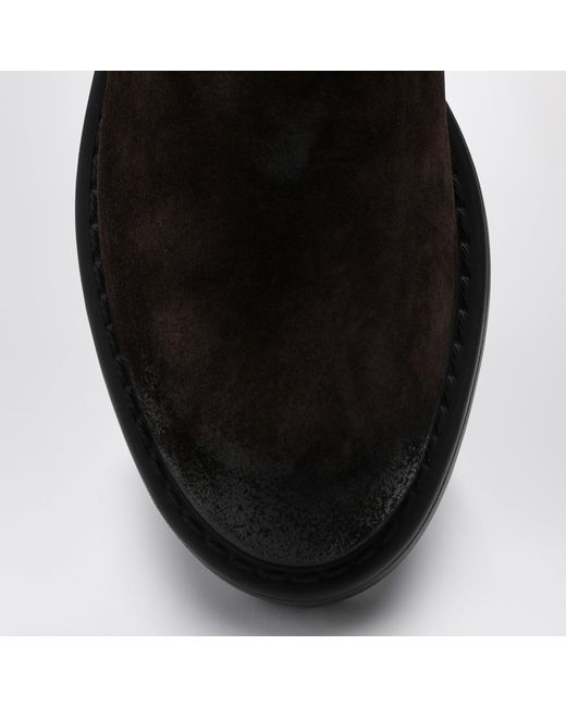 Miu Miu Black Dark Suede Leather Boot