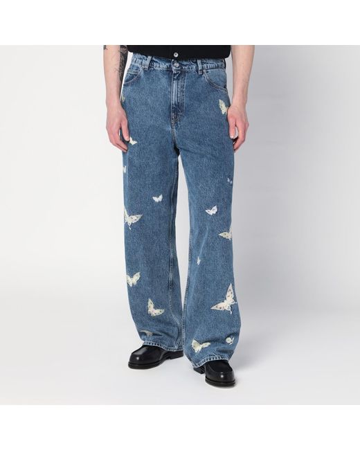 Our Legacy Blue Wide-Leg Butterfly Jeans for men