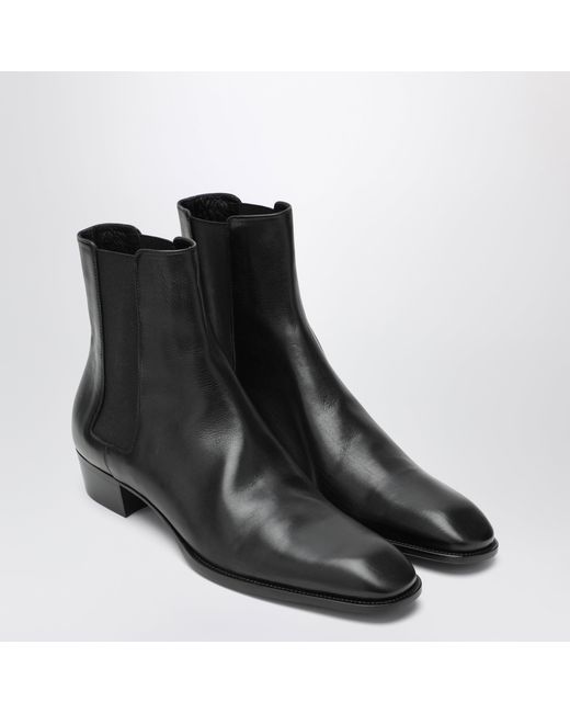 Saint Laurent Black Stanton Chelsea Boots for men
