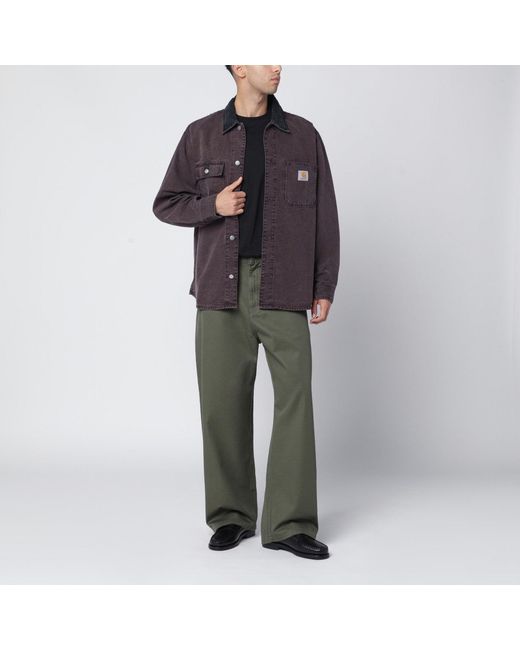 Carhartt Green Brady Pant Leaf Rinsed for men