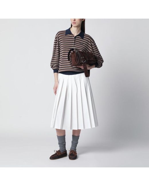 Miu Miu Black Utilitaire Umhängetasche Aus Dunkelbraunem Wildleder