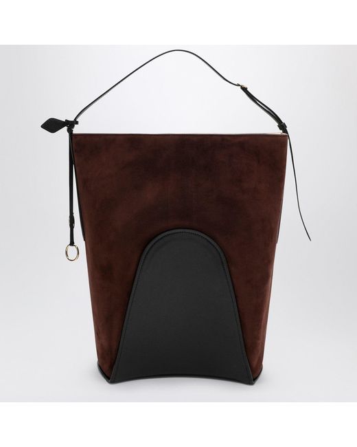 Alaïa Brown Hip Large Suede Bucket Bag