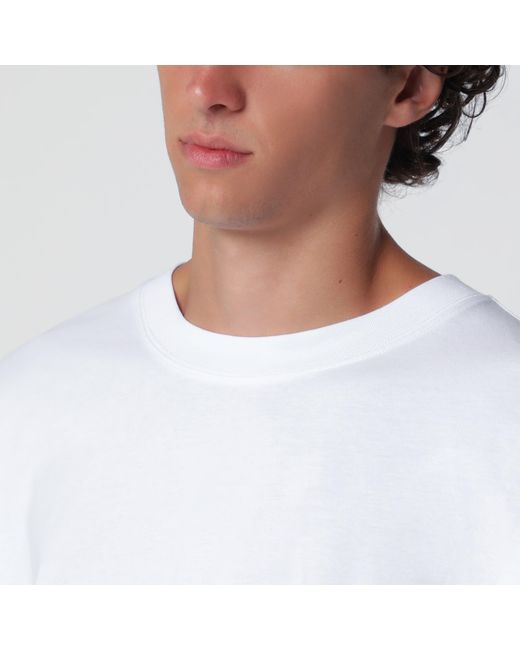 Dries Van Noten White Long-Sleeve Cotton T-Shirt for men