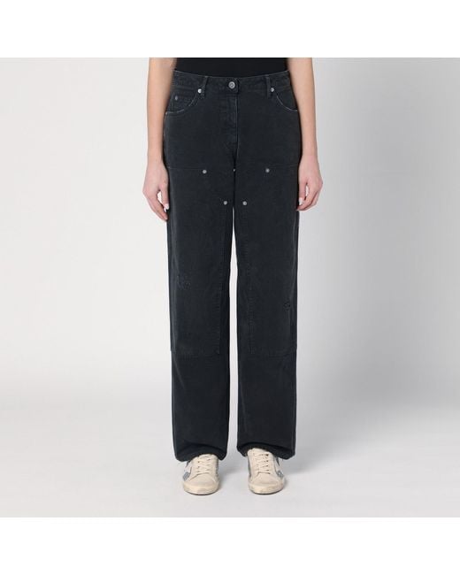 Golden Goose Deluxe Brand Black Distressed Marley Painter Pant