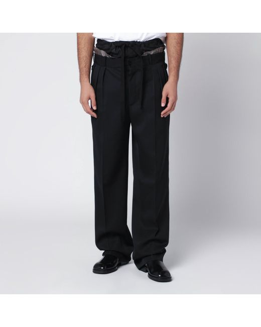 Maison Margiela Black Trousers "Anonymity Of The Lining" for men