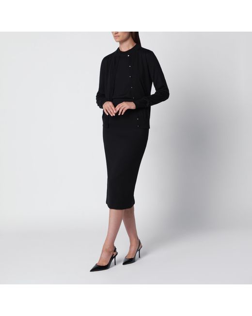 Dolce & Gabbana Black Cashmere And Silk Cardigan