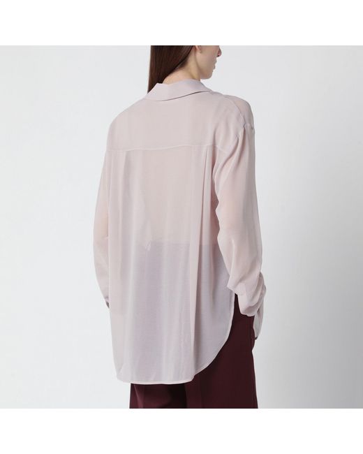 Frankie Shop Red Semi-Sheer Shirt