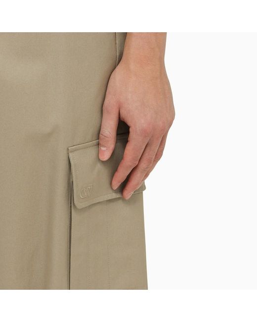 Pantalone cargo ampio beige in cotone di Off-White c/o Virgil Abloh in Natural da Uomo