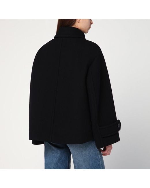 Cappotto doppiopetto in misto lana di Chloé in Black