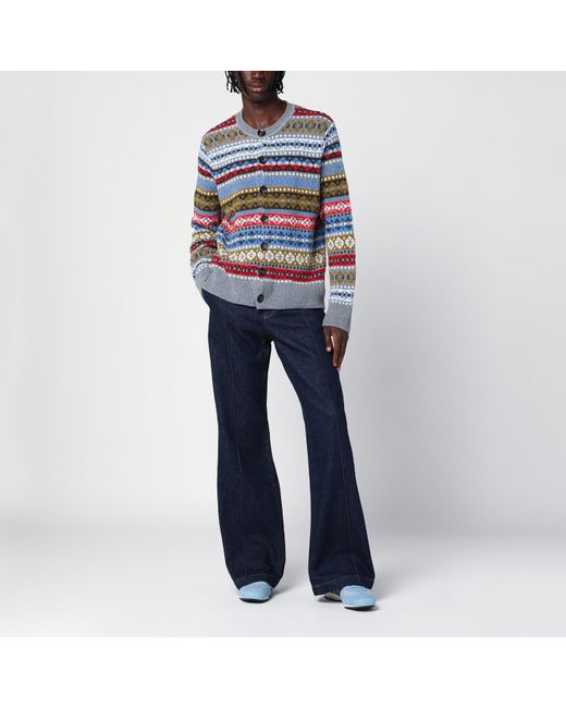 Wales Bonner Multicolor Astral Multicoloured Wool-blend Cardigan for men