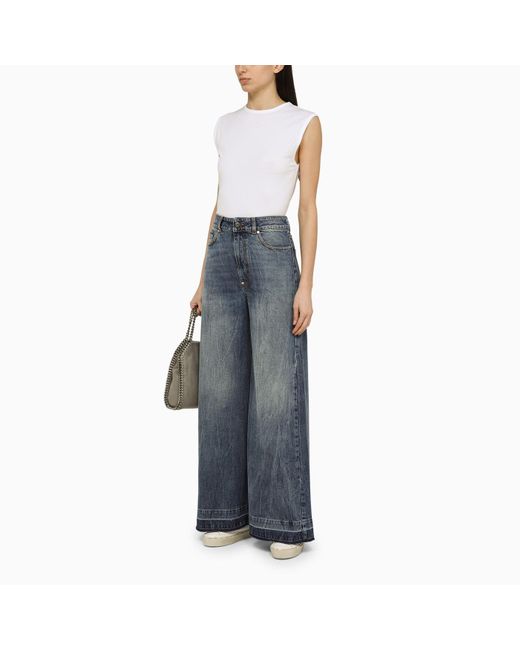 Stella McCartney Blue Wide-leg Denim Jeans