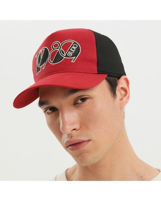 1989 STUDIO Red Baseball Cap 1989 Pop Logo for men