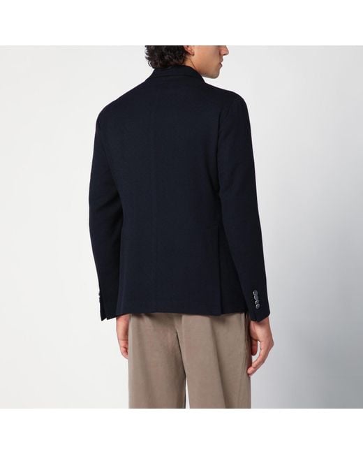 Tagliatore Blue Double-Breasted Wool Jacket for men