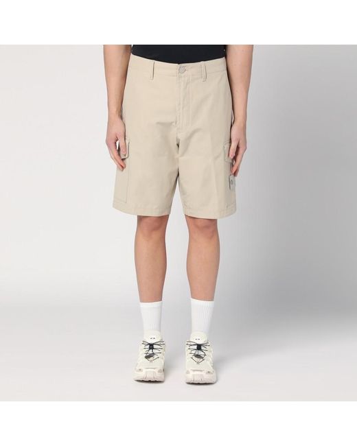 Bermuda ghost beige in cotone di Stone Island in Natural da Uomo