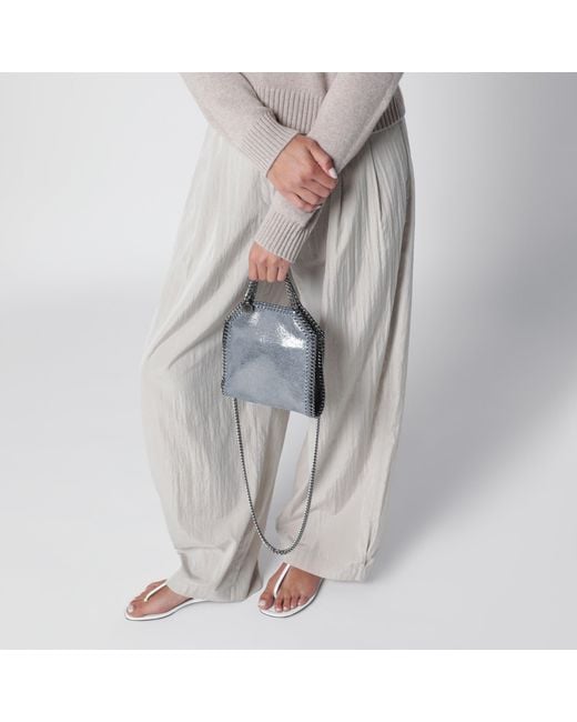 Stella McCartney Blue Micro Falabella Tote Bag