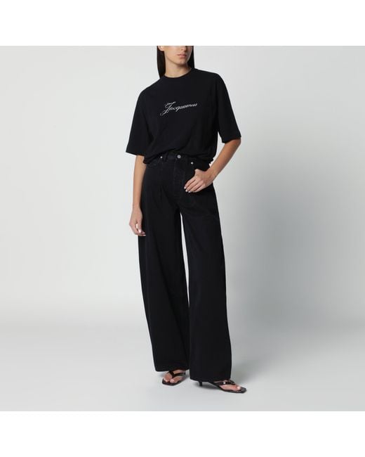 Jacquemus Black Logo-Print T-Shirt
