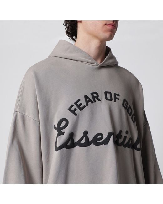 Fear Of God Gray Training 90S Faded Seal Cotton Fleece Sweatshirt for men