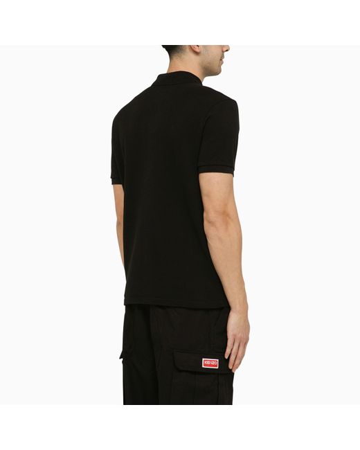 KENZO Black Short Sleeved Polo Shirt With Logo for men